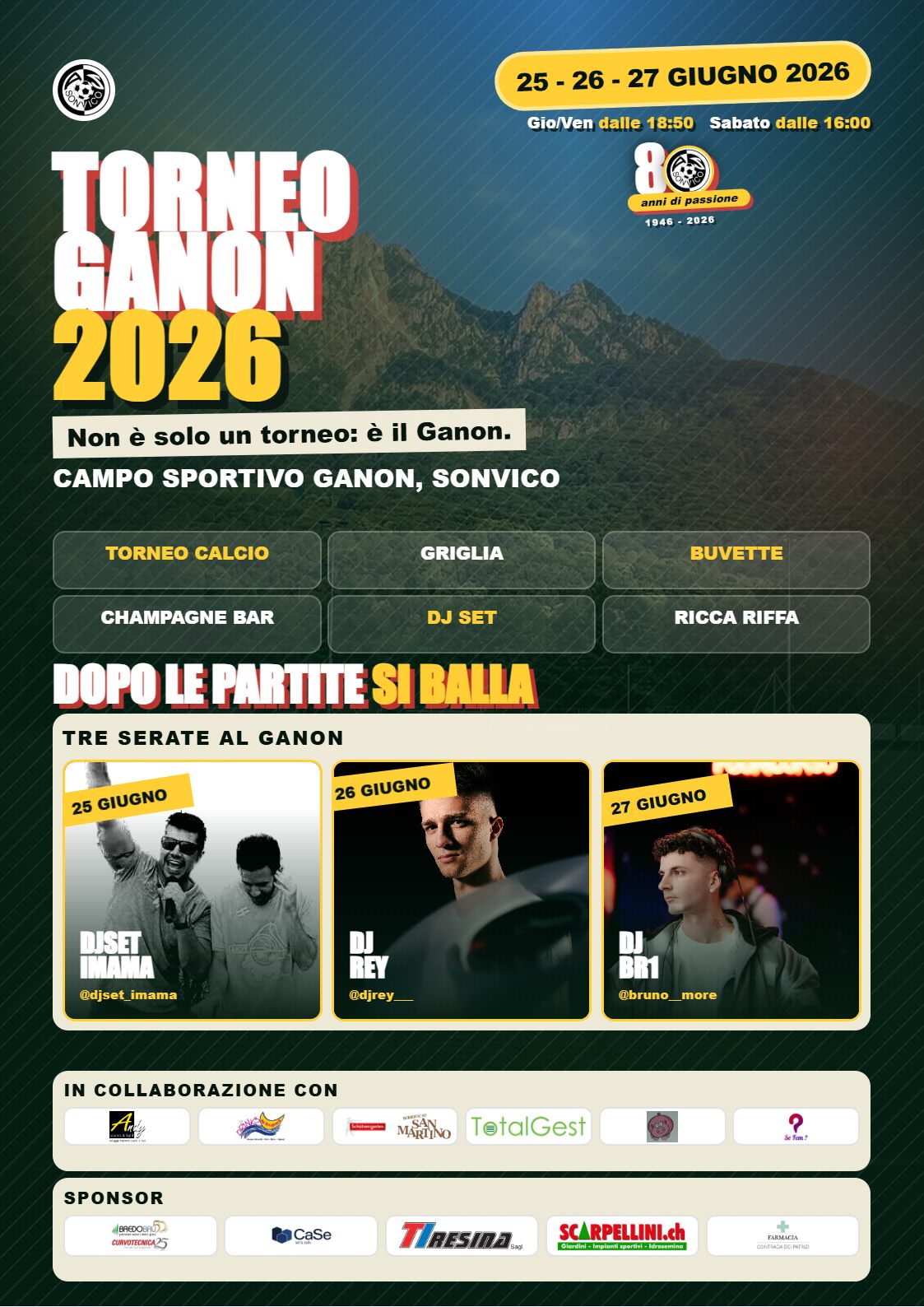 Locandina Torneo Ganon Sonvico 2026